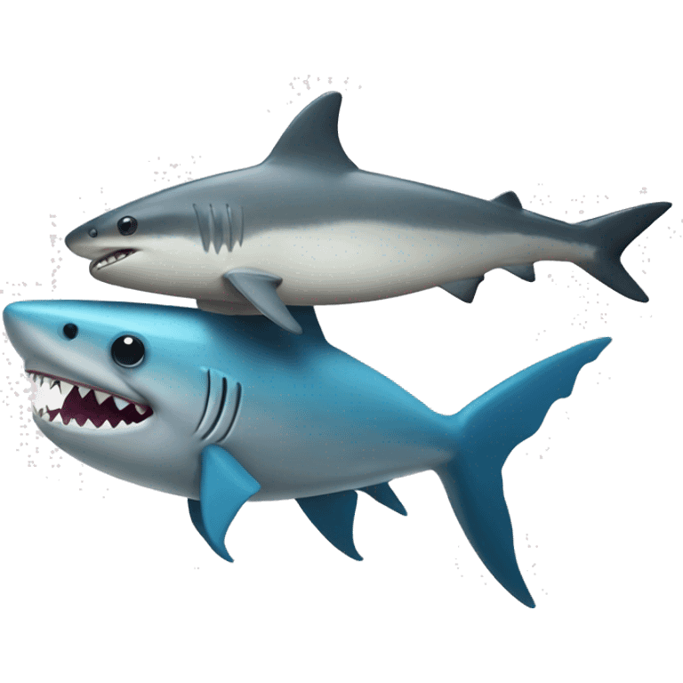 fish swimming with shark emoji