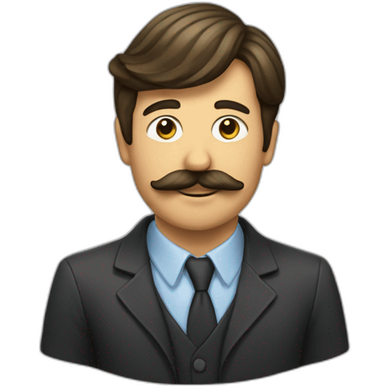 Un homme avec une moustache emoji