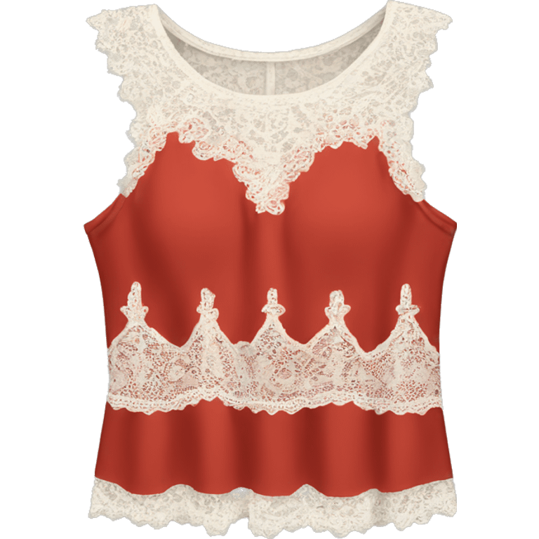 Red top with lace emoji