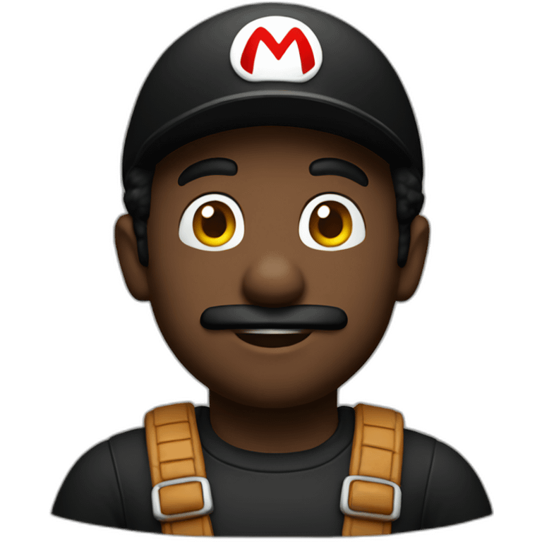 Black Mario emoji