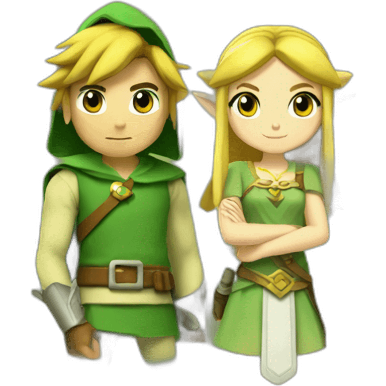 Zelda et link emoji