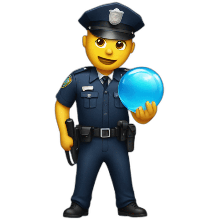 Police with water balloon emoji