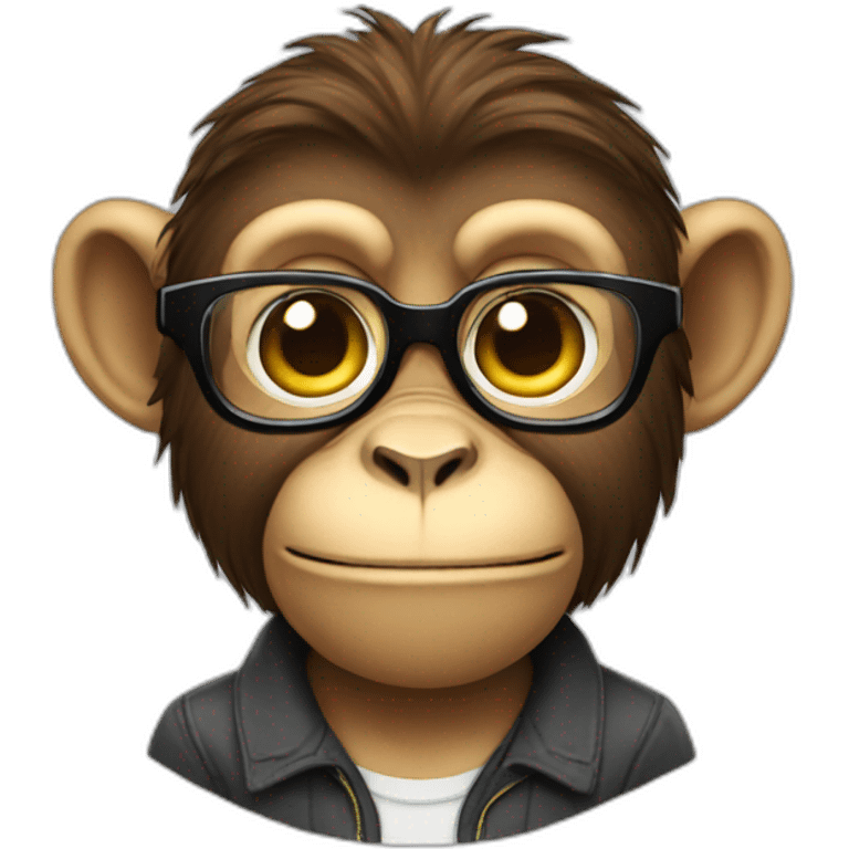 nerd monkey emoji