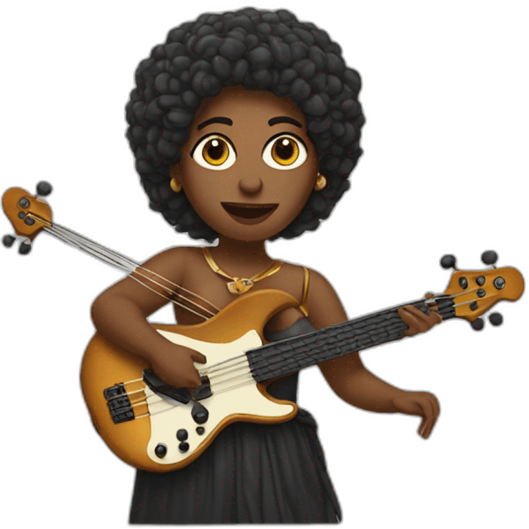 Clytemnestra playing bass emoji