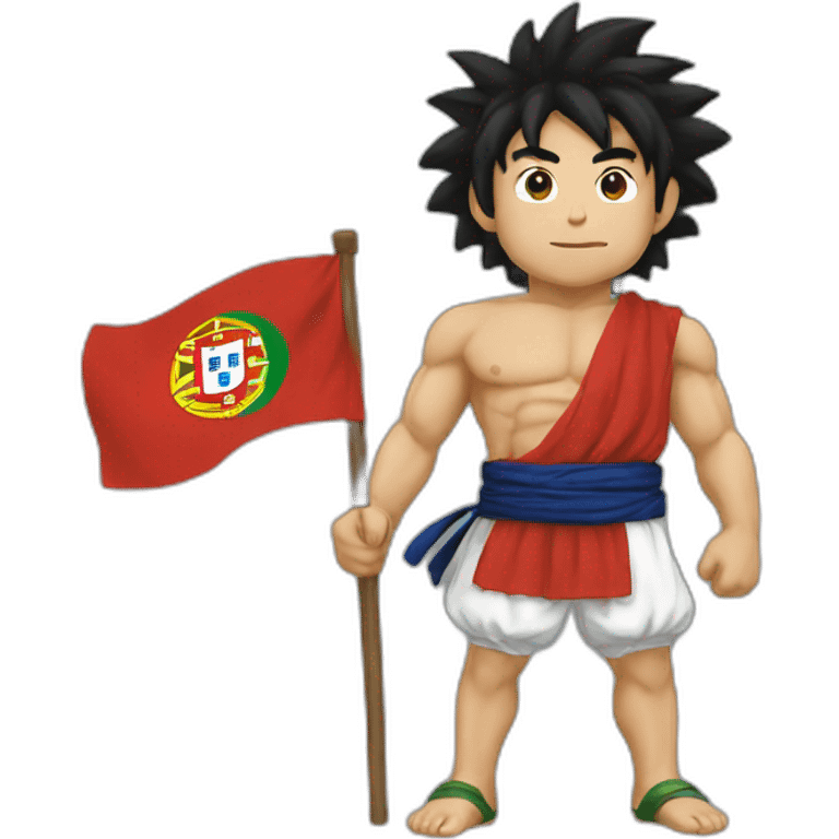 Sangoku avec drapeau Portugal emoji