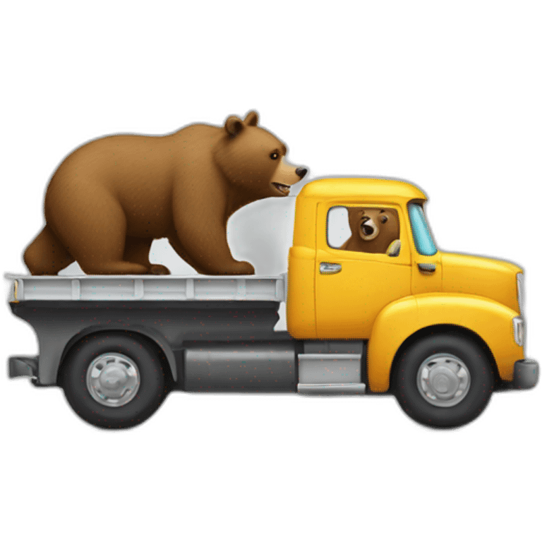 Bear driving truck emoji