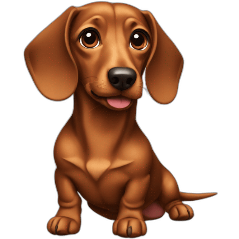 dachshund dog brown emoji