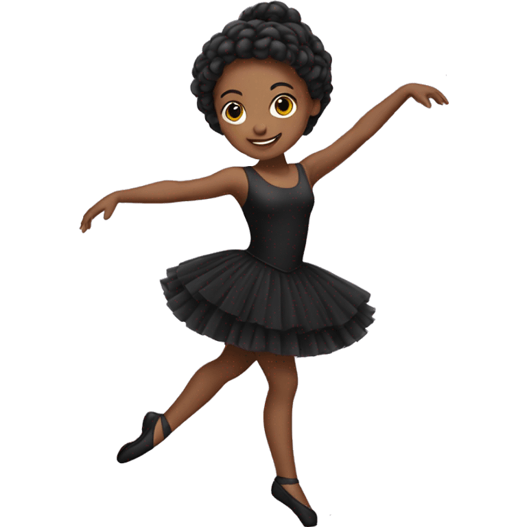 Bailarina preta emoji