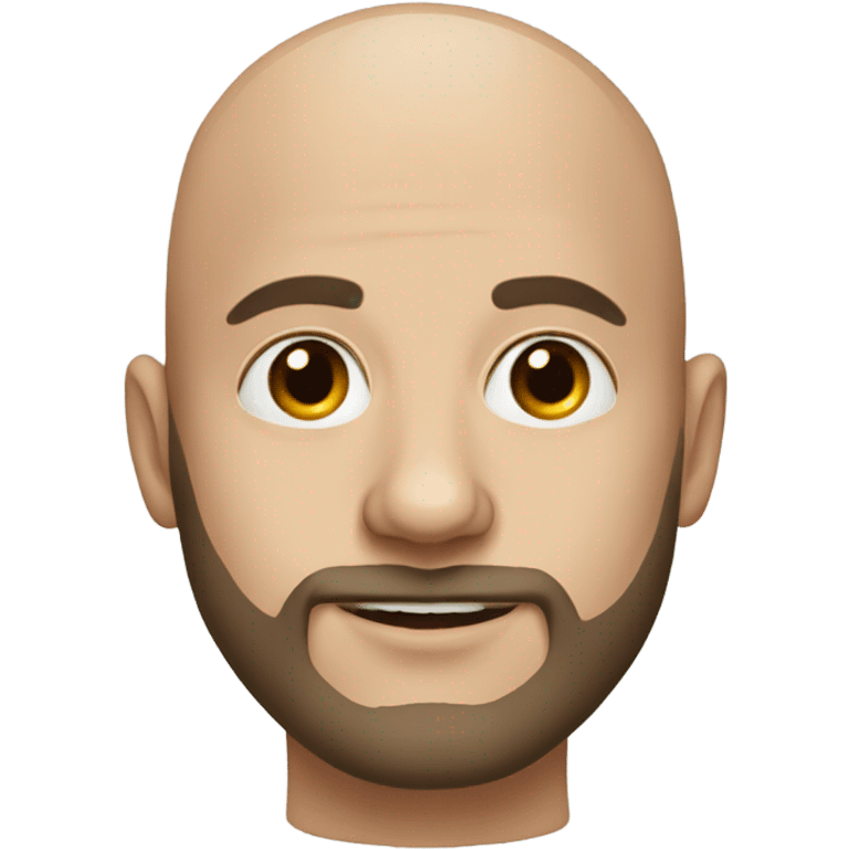 realistic portrait of bald male with beard emoji