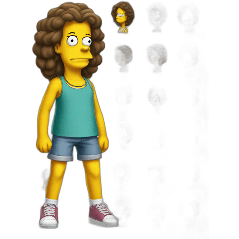 the simpsons teenager standing emoji