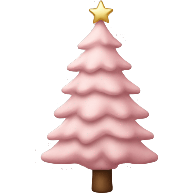 Blush pink Christmas tree  emoji