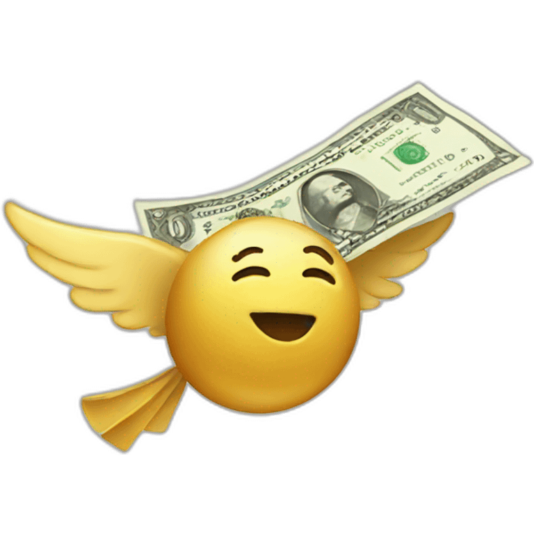 Money flying emoji