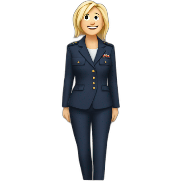 Marine Lepen joie aux échec emoji