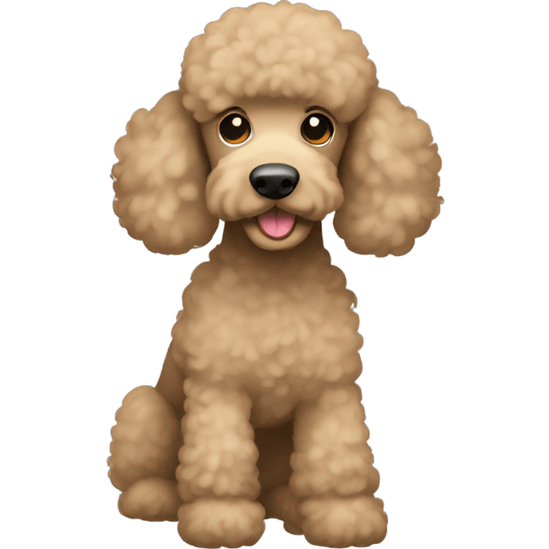 Standard poodle in the color fawn emoji