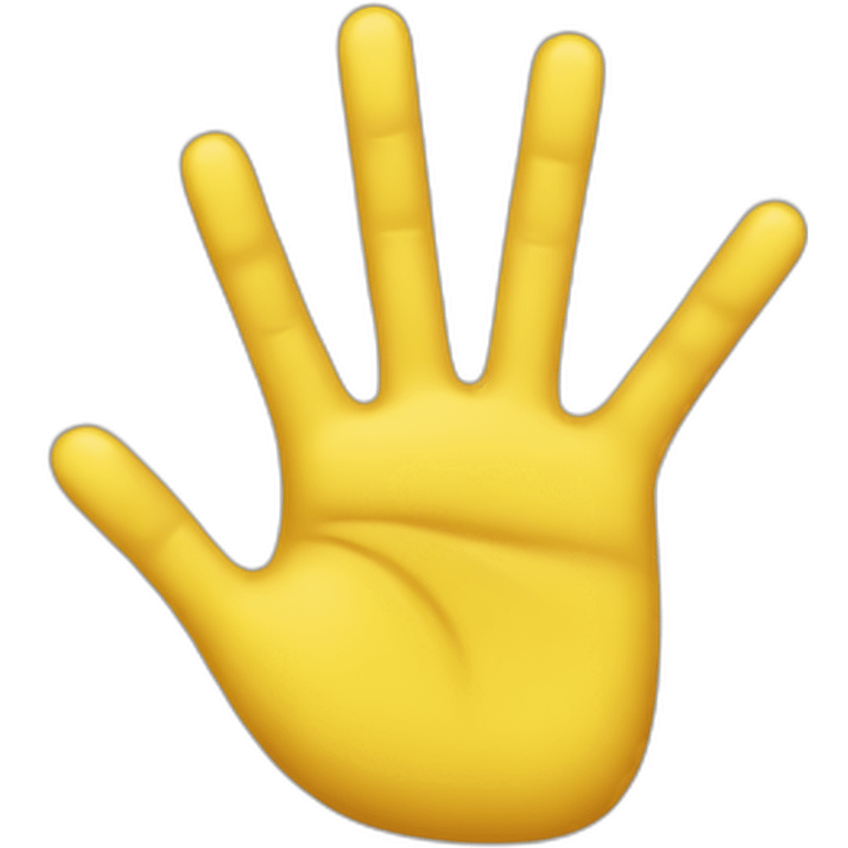 six fingered yellow hand emoji