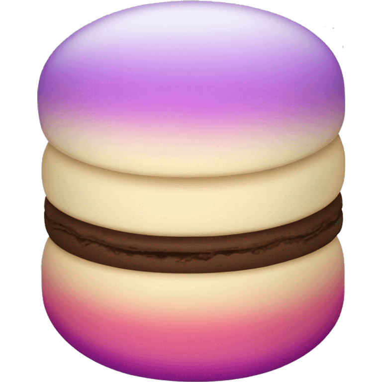 Realistic gradient macaroon emoji