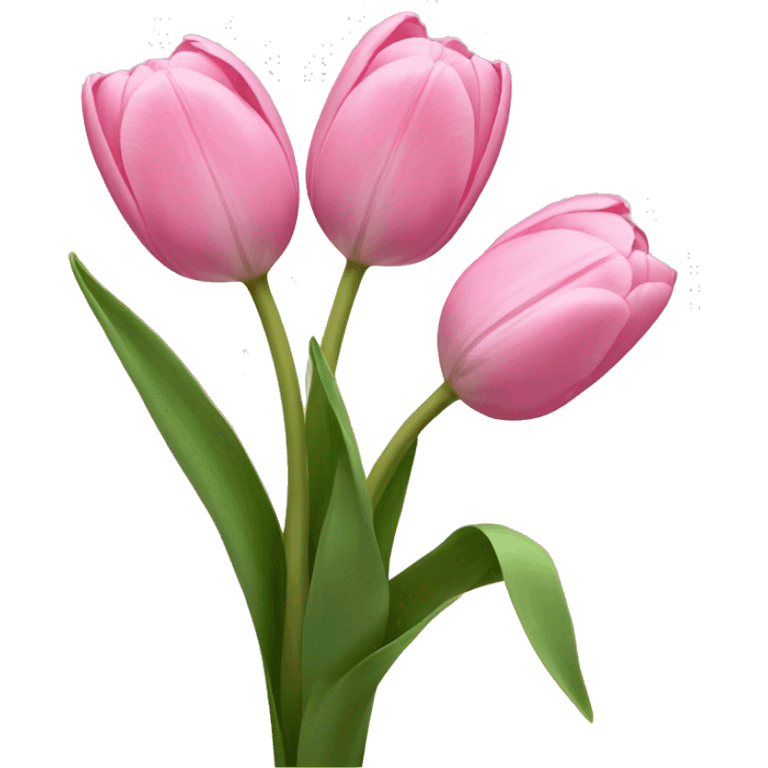 Light pink tulips emoji