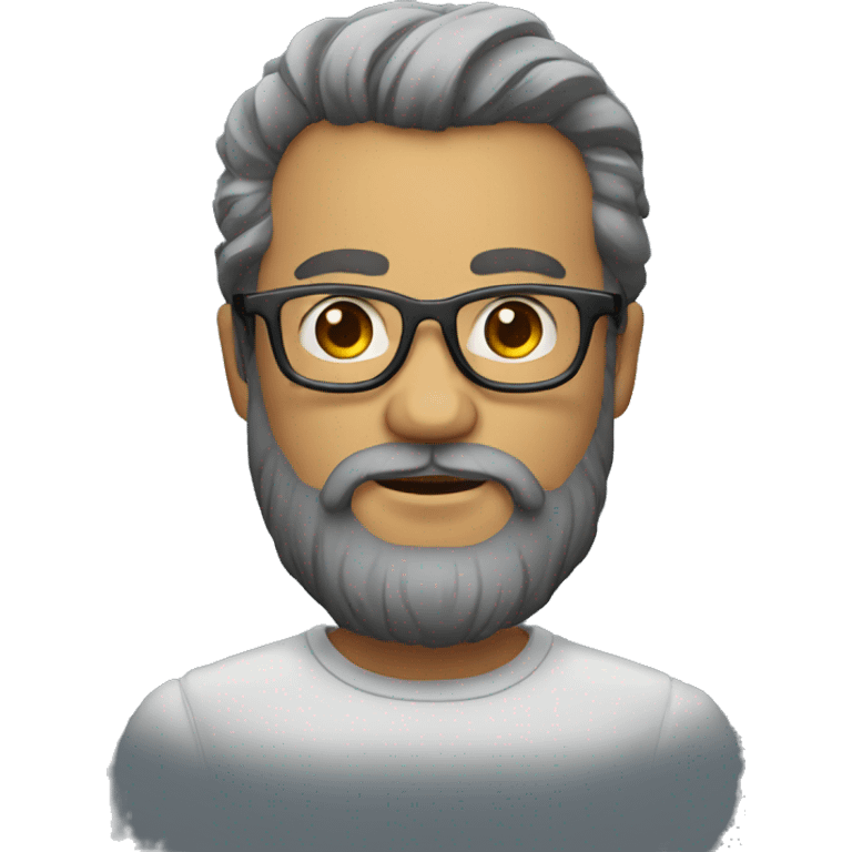 Bearded person majestic with glasses emoji