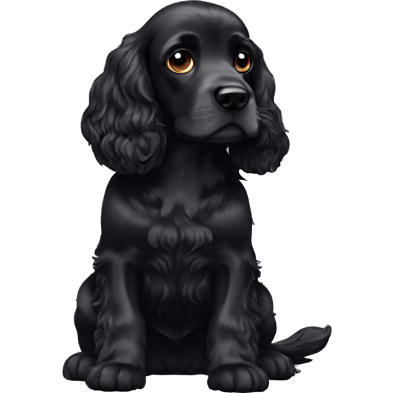 Black cocker spaniel emoji