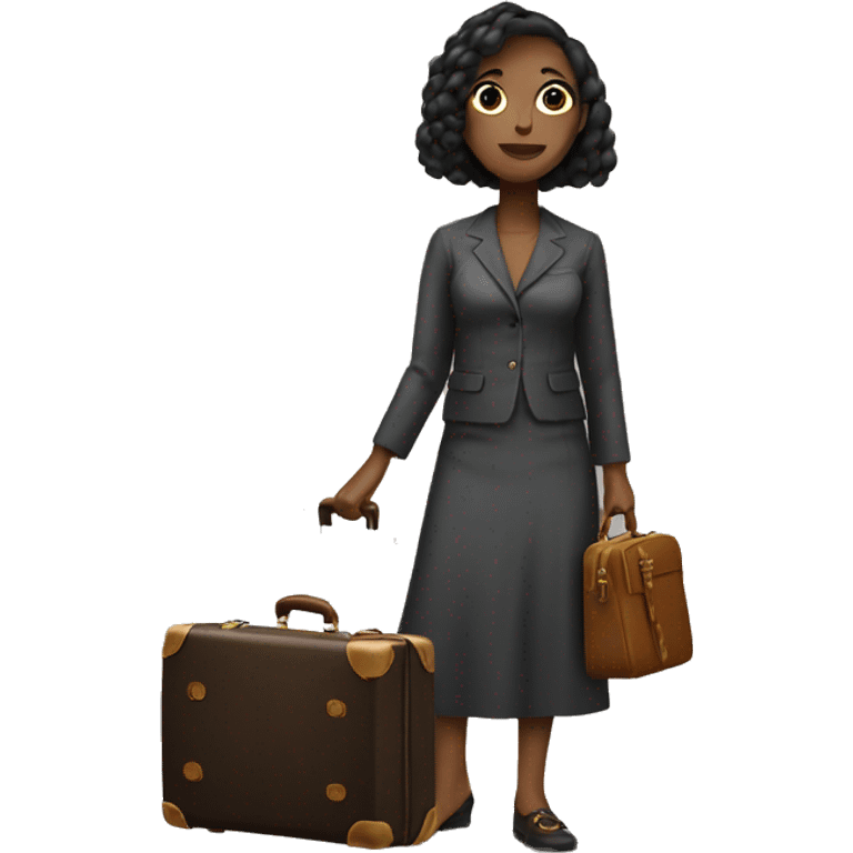 women with a suitcase LV emoji