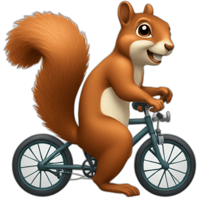  squirrel with bicycle emoji