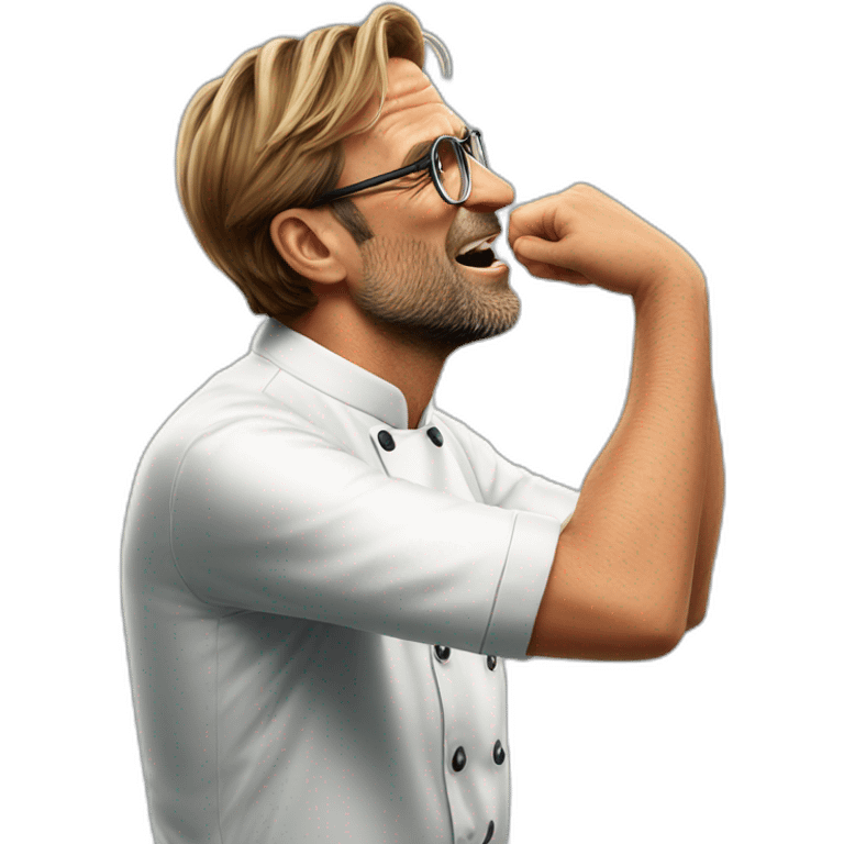 jurgen Klopp is doing "Italian chef's kiss" gesture emoji