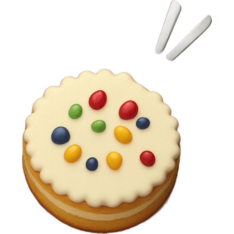 slice of cake top view emoji