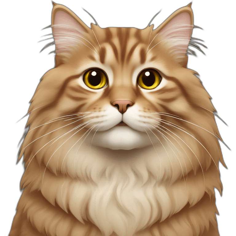 Brown Siberian cat emoji