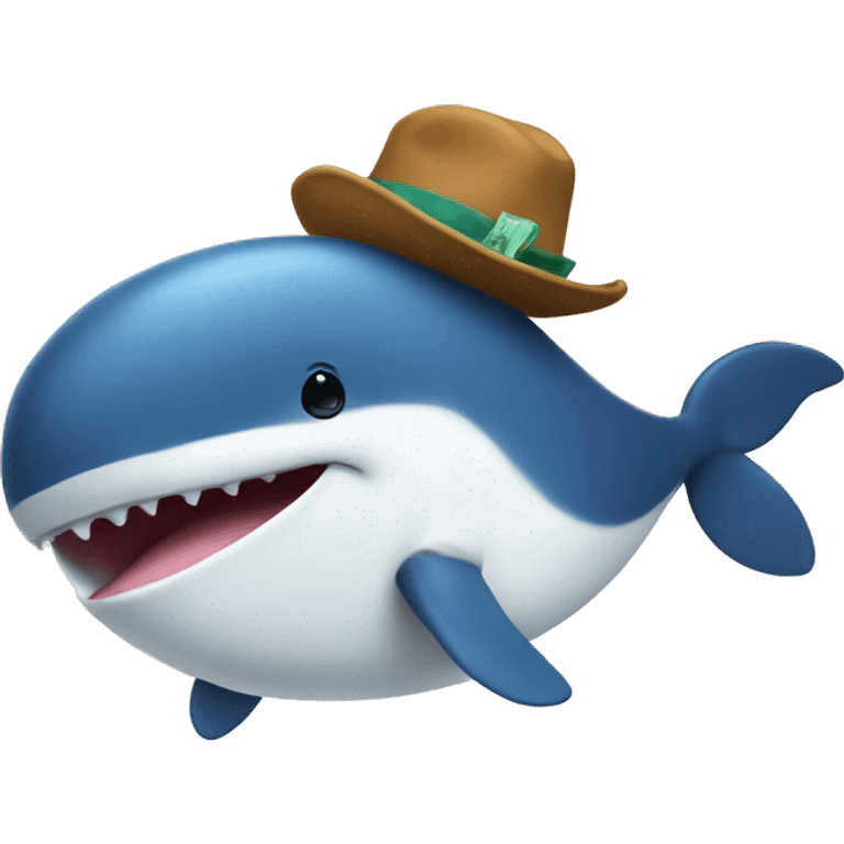 whale wearing hat emoji