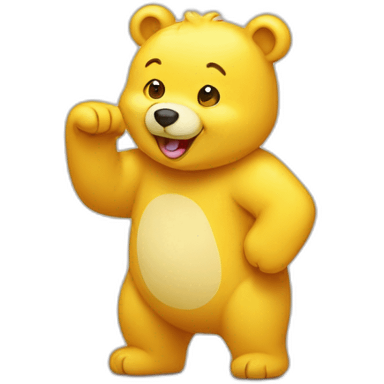 cheerful yellow bear emoji