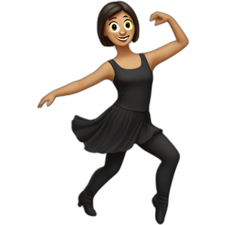 Dancing european emoji