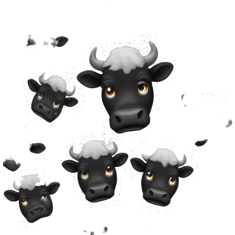 black cow facepalming emoji