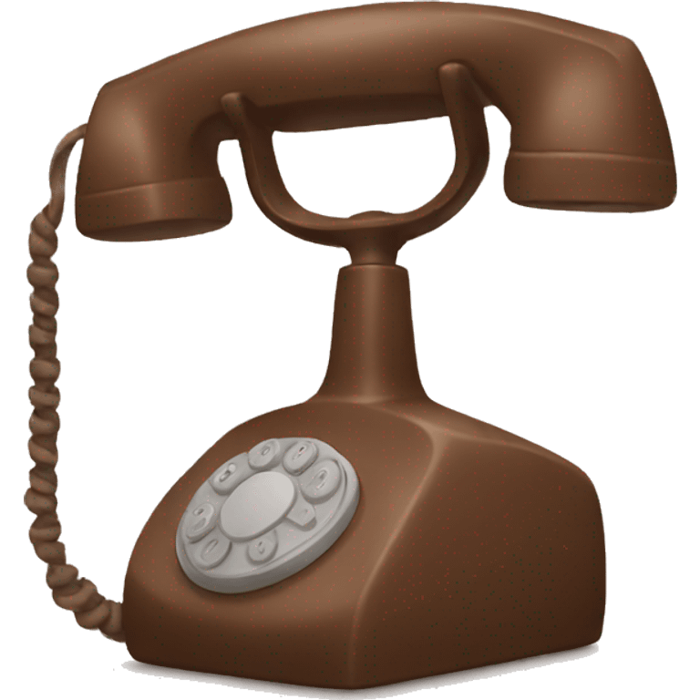 brown phone emoji