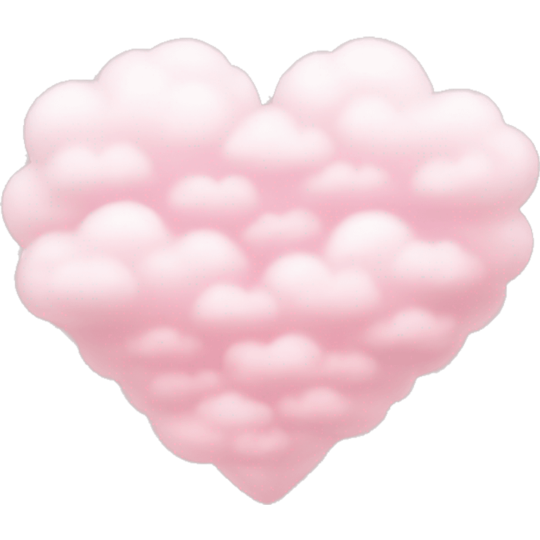 light pink heart cloud emoji