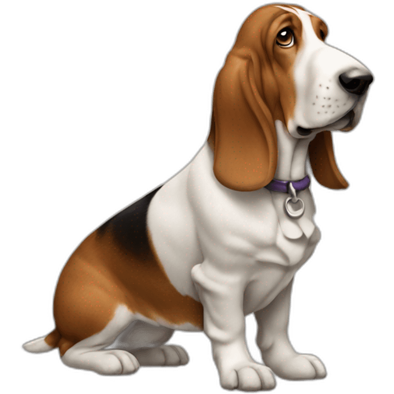 Dog basset hound full-body emoji