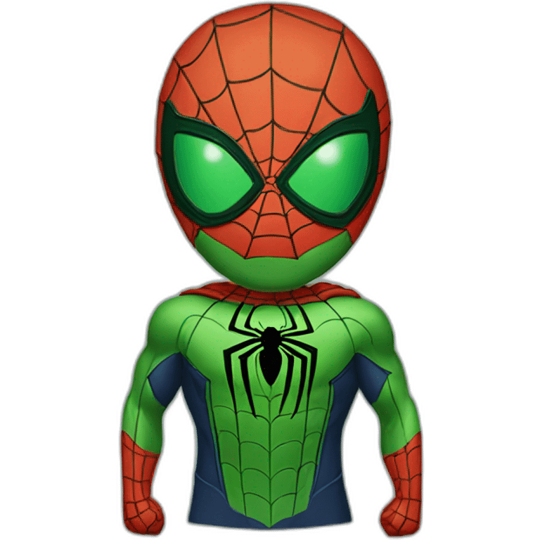 green spider man emoji