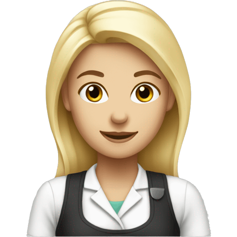 Blond barista girl emoji