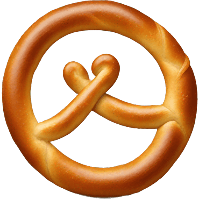 a pretzel with a face emoji