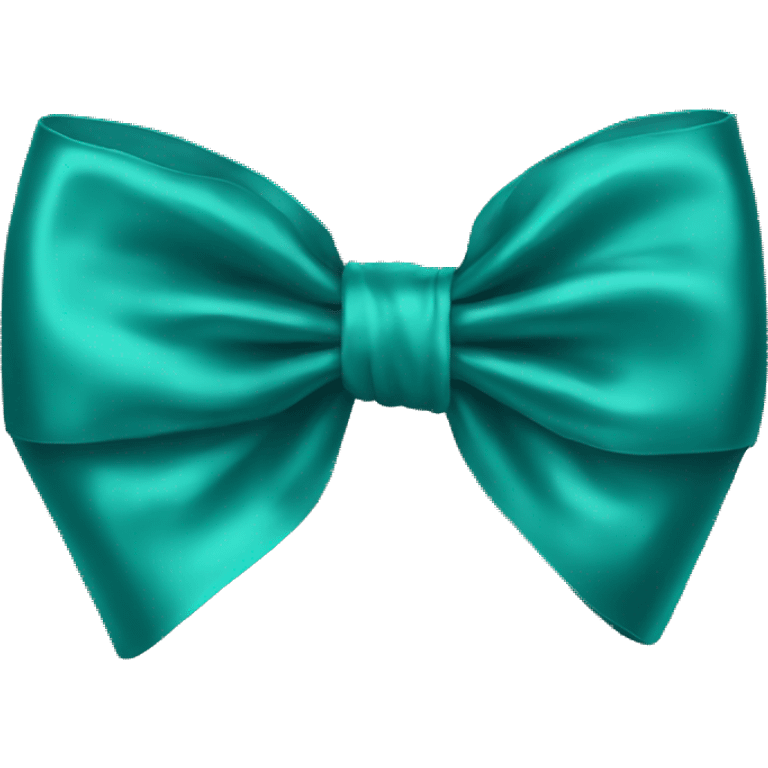 Realistic teal silk bow emoji