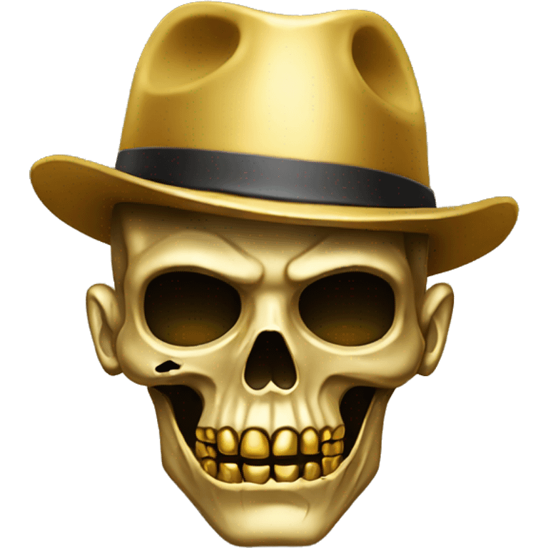 Zombie gold skeleton gangster emoji