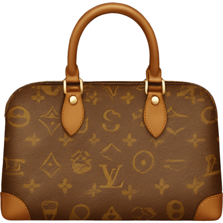 LV bag brown emoji