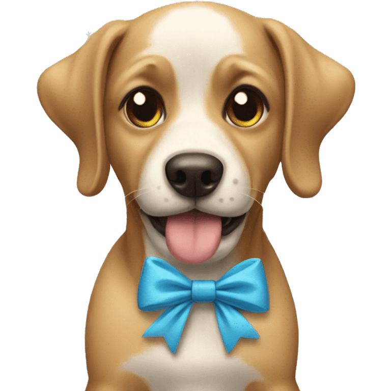 Dog with bows emoji