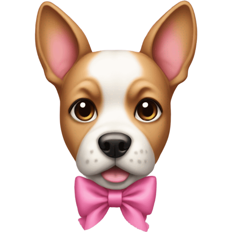 dog with pink bow  emoji