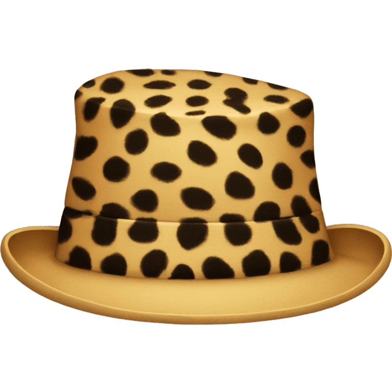 a hat with leopard emoji