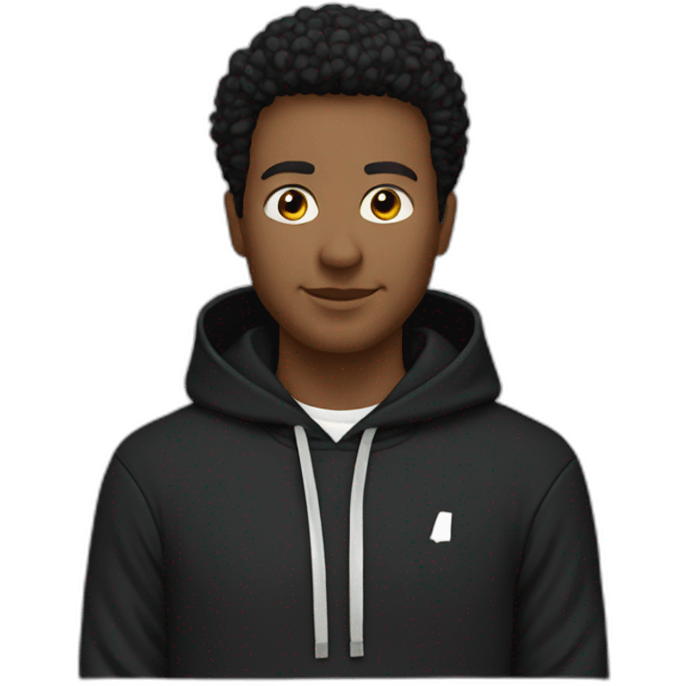 black colored adidas hoodie emoji