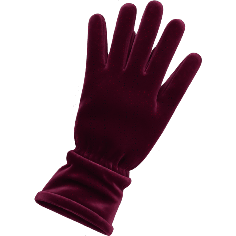 elegant burgundy velvet gloves emoji