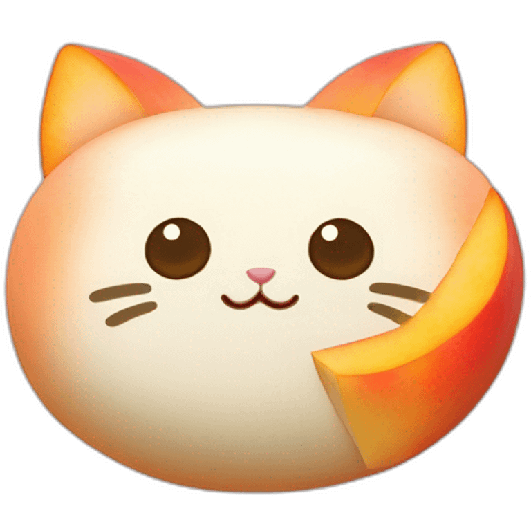 peach rice cake mochi cat emoji