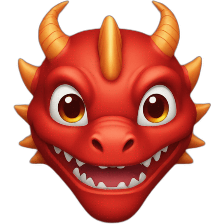 head Red dragon emoji