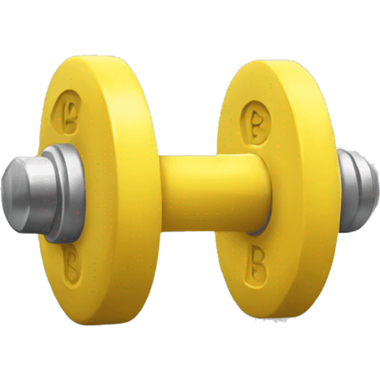 LIGHT YELLOW dumbell emoji