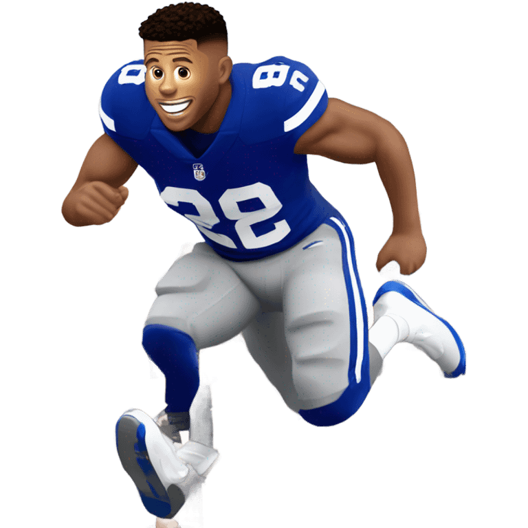 Saquon Barkley jumping over Empire State Building emoji